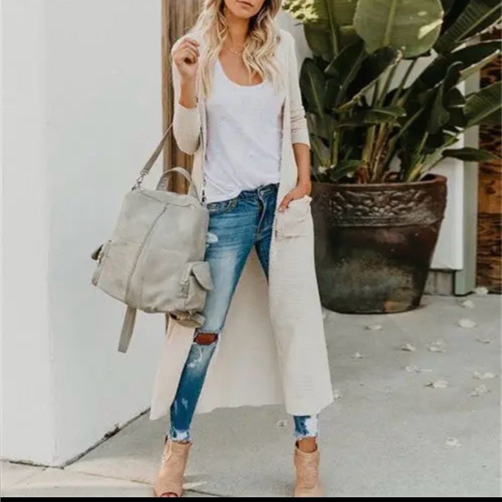 Solid Button Down Knit Cardigan